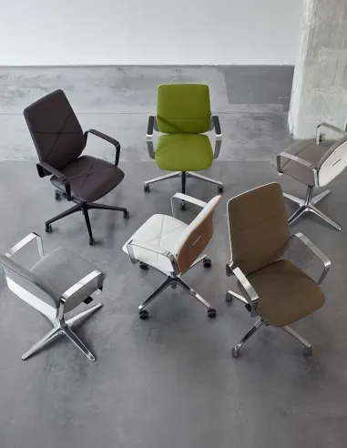 Кресло KLOBER CONWORK COW98, кожаное - цена Киев, Днепр, Одесса, Львов, Харьков, Запорожье