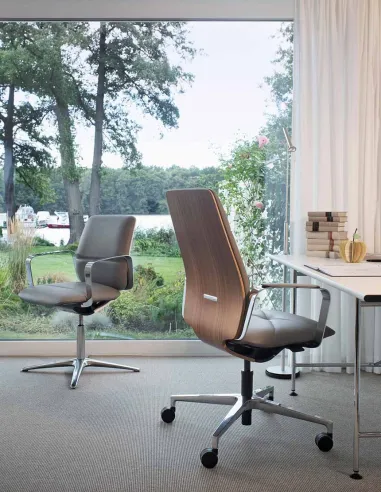 Кресло KLOBER CONWORK COW98, кожаное - цена Киев, Днепр, Одесса, Львов, Харьков, Запорожье