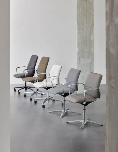 Кресло KLOBER CONWORK COW98, кожаное - цена Киев, Днепр, Одесса, Львов, Харьков, Запорожье