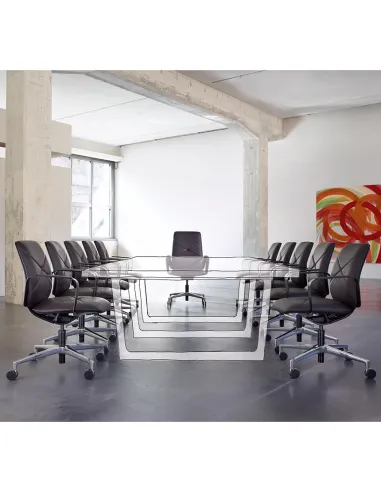 Кресло KLOBER CONWORK COW98, кожаное - цена Киев, Днепр, Одесса, Львов, Харьков, Запорожье