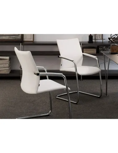 Кресло KLOBER CIELLO CIE56, кожаное, для посетителей