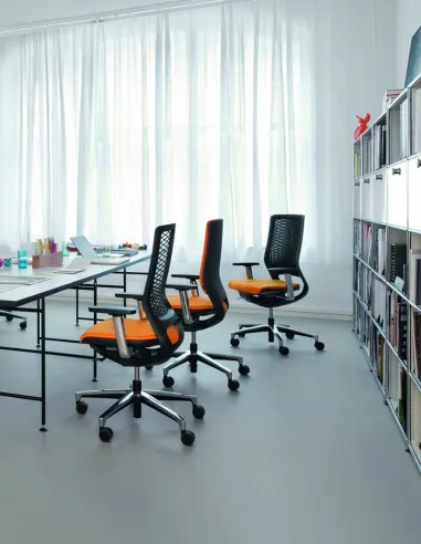 Кресло KLOBER MERA NETWORK MER89, для оператора, с пластиковой сеткой