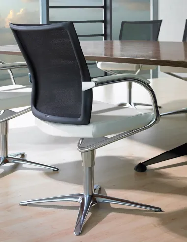 Кресло KLOBER ORBIT NETWORK ORB80, для переговоров, кожаное сиденье