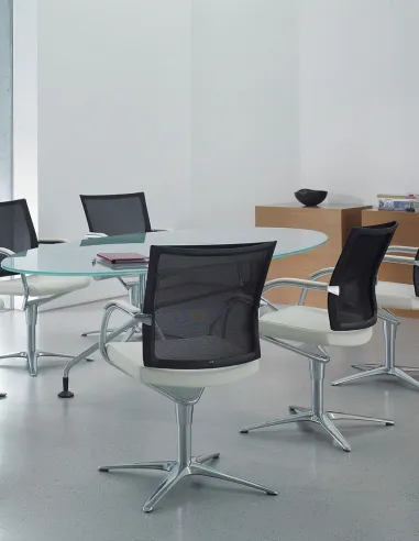 Кресло KLOBER ORBIT NETWORK ORB80, для переговоров, кожаное сиденье