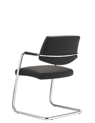 Крісло SITLAND PASSE-PARTOUT для відвідувача, шкіряне, із середньою спинкою