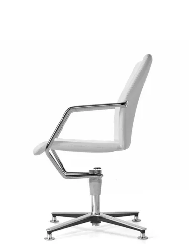 Кресло SITIA TEMPO, белая кожа, на фиксированной крестовине - цена Киев, Днепр, Одесса, Харьков, Львов