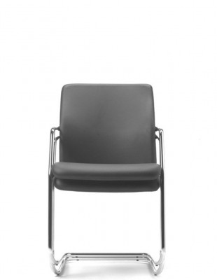 Кресло SITIA TEMPO, для посетителя, черная кожа 2