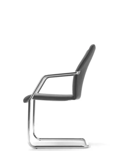 Кресло SITIA TEMPO, для посетителя, черная кожа