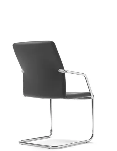 Кресло SITIA TEMPO, для посетителя, черная кожа
