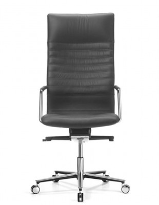 Крісло SITIA TEMPO, для керівника, чорна шкіра 2