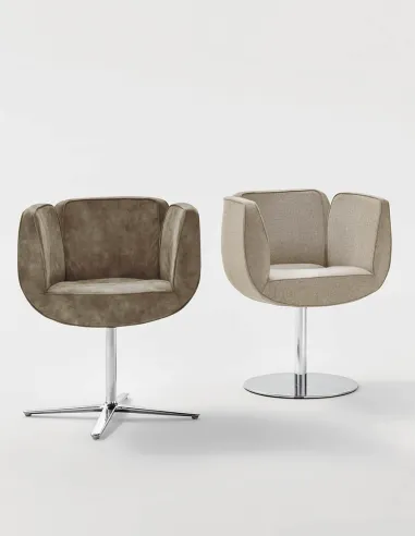 Кресло MILANI TULIP, с кожаной прошивкой, для посетителей - цена Киев, Днепр, Одесса, Харьков, Львов, Винница