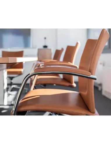 Конференц кресло ZÜCO VISITARE (VR112 0852), для переговоров и посетителей, кожаное