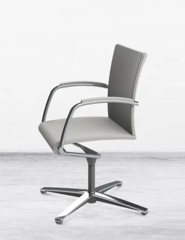 Конференц кресло ZÜCO VISITARE (VR112 0852), для переговоров и посетителей, кожаное