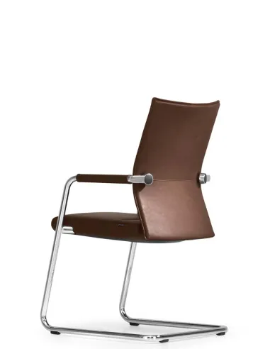 Кресло GIRSBERGER DIAGON EXECUTIVE для посетителя, кожаное, на полозьях