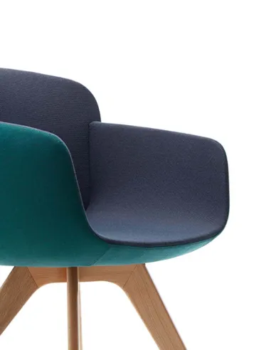 Кресло VAGHI VIVA GUEST, для посетителей, на деревянных ножках