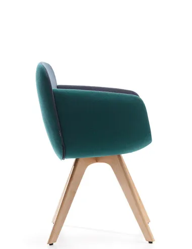 Кресло VAGHI VIVA GUEST, для посетителей, на деревянных ножках