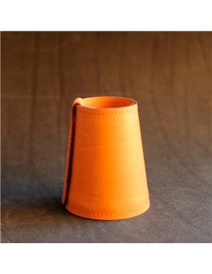 Стаканчик канцелярский h11.5, конус, кожа Cuoietto