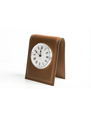 Подставка с часами, циферблат 103мм, кожа Сuoietto