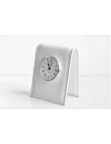 Подставка с часами, циферблат 85мм, кожа Full Grain