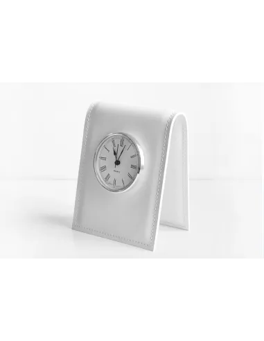 Подставка с часами, циферблат 103мм, кожа Full Grain