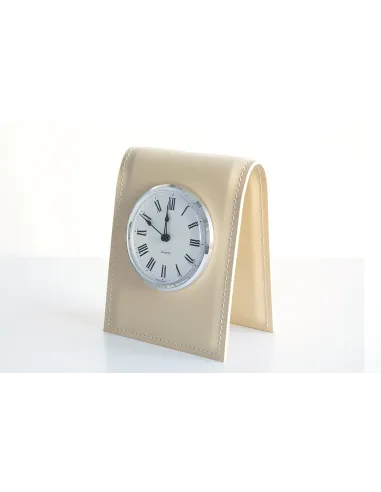 Подставка с часами, циферблат 103мм, кожа Full Grain