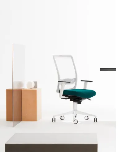 Кресло VAGHI BURSA RETE EVOLUTION WHITE, для оператора, эргономичное