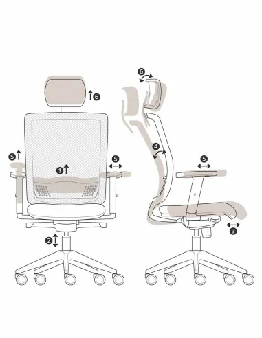 Кресло VAGHI BURSA RETE EVOLUTION BLACK, офисное, черный корпус