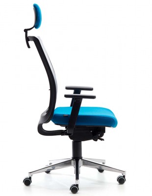 Кресло VAGHI BURSA RETE EVOLUTION BLACK, офисное, с алюминиевой крестовиной 2
