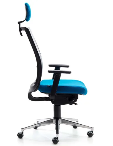 Кресло VAGHI BURSA RETE EVOLUTION BLACK, офисное, с алюминиевой крестовиной