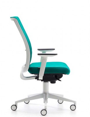 Кресло оператора VAGHI BURSA RETE EVOLUTION WHITE, с тканевой спинкой 2