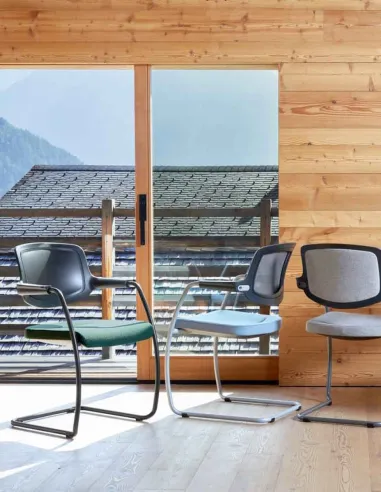 Кресло GIROFLEX 161-6003, для посетителей, на полозьях