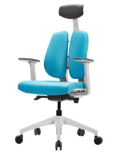 Кресло DUOREST D2 WHITE/BLUE ортопедическое