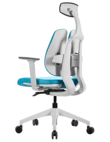 Крісло DUOREST D2 WHITE/BLUE ортопедичне
