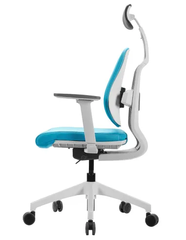 Крісло DUOREST D2 WHITE/BLUE ортопедичне