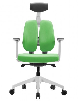 Кресло DUOREST D2 WHITE/GREEN, ортопедическое 2