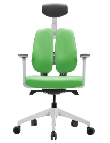 Кресло DUOREST D2 WHITE/GREEN, ортопедическое