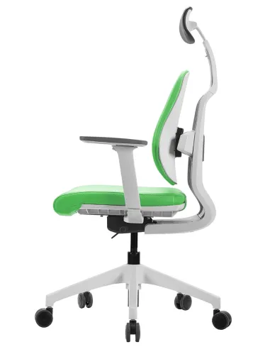 Кресло DUOREST D2 WHITE/GREEN, ортопедическое