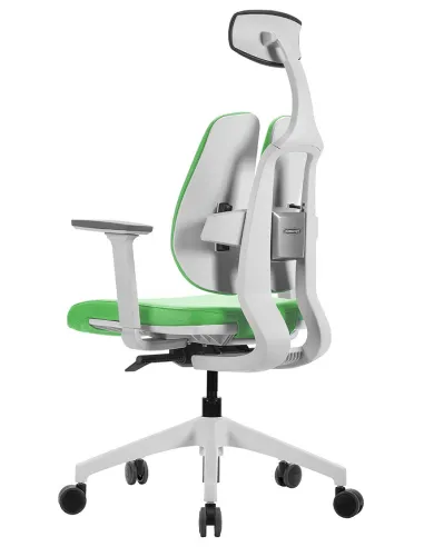 Кресло DUOREST D2 WHITE/GREEN, ортопедическое