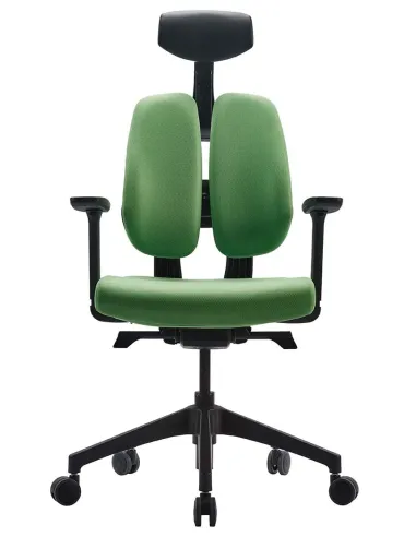 Кресло DUOREST D2 BLACK/GREEN, ортопедическое