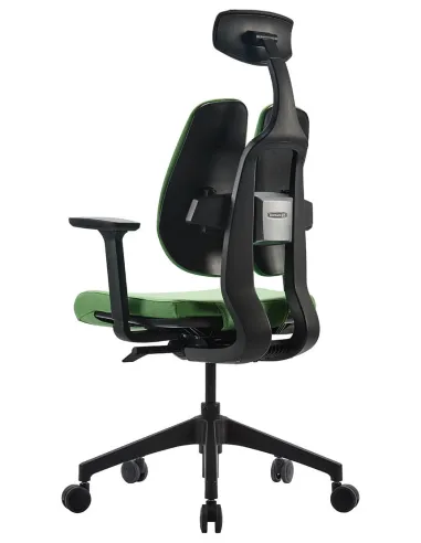 Кресло DUOREST D2 BLACK/GREEN, ортопедическое