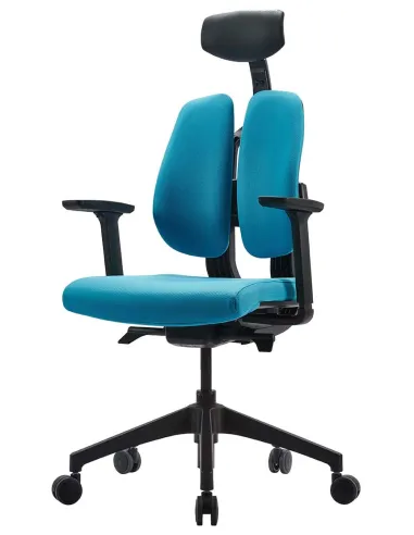Кресло DUOREST D2 BLACK/BLUE, ортопедическое