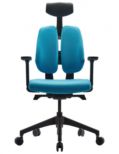 Кресло DUOREST D2 BLACK/BLUE, ортопедическое