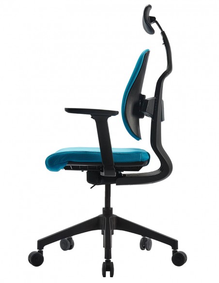 Кресло DUOREST D2 BLACK/BLUE, ортопедическое