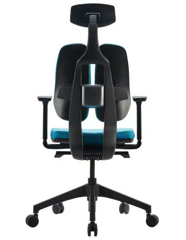Кресло DUOREST D2 BLACK/BLUE, ортопедическое