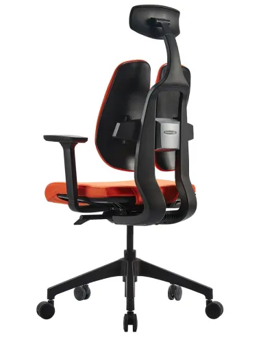 Кресло DUOREST D2 BLACK/ORANGE, ортопедическое