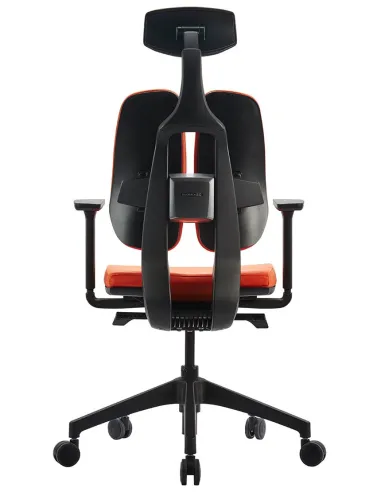 Кресло DUOREST D2 BLACK/ORANGE, ортопедическое