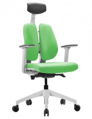 Кресло DUOREST D2 WHITE/GREEN, ортопедическое