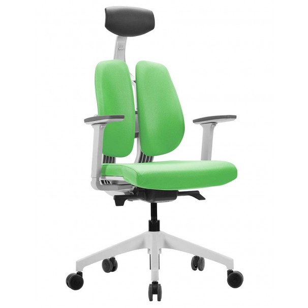 Кресло DUOREST D2 WHITE/GREEN, ортопедическое