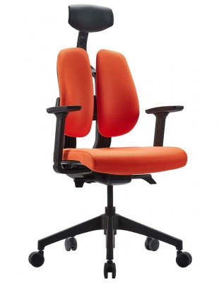 Крісло DUOREST D2 BLACK/ORANGE, ортопедичне