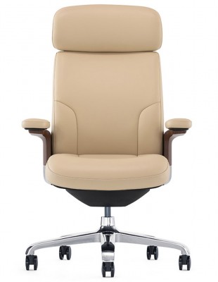 Кресло ROVER FK006-A для руководителя, кожаное, бежевое 2
